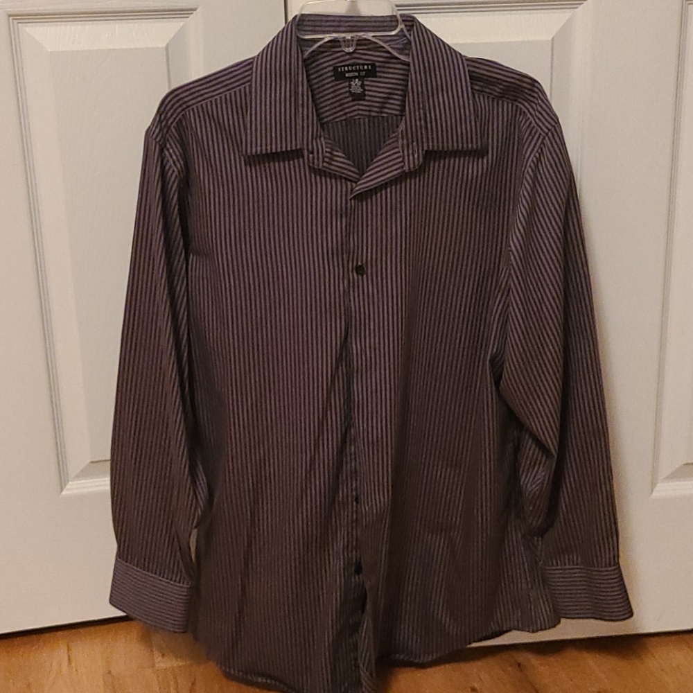 Modern Fit Structure Dress Shirt